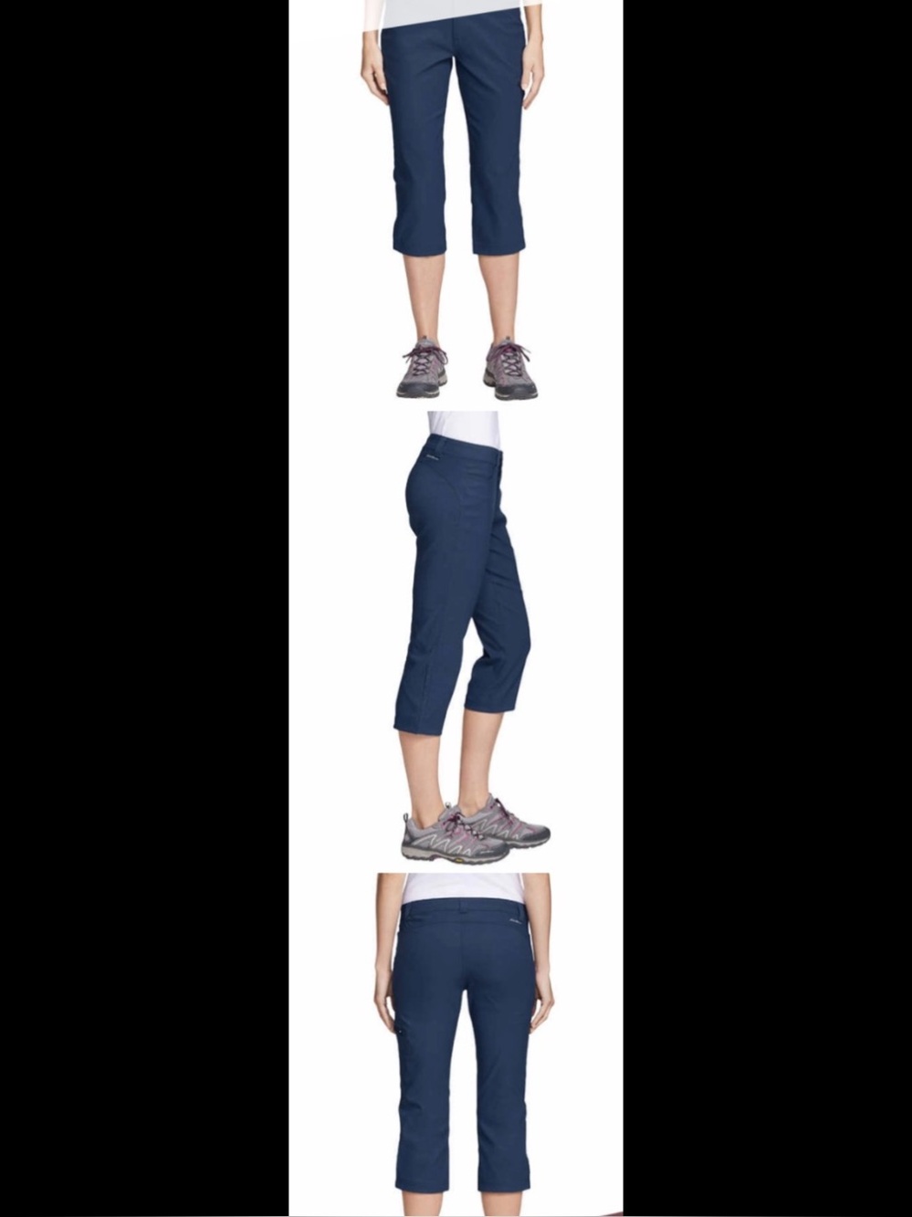 Eddie Bauer Women's Rainier Capri Pant sz 16, Blue new without original tag